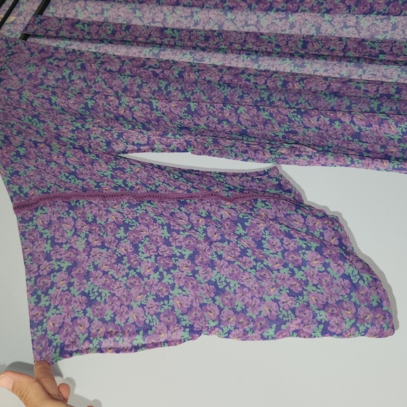 Rare Spell Wildflower Kimono violet robe maxi duster w/ belt purple one size os - Picture 12 of 13